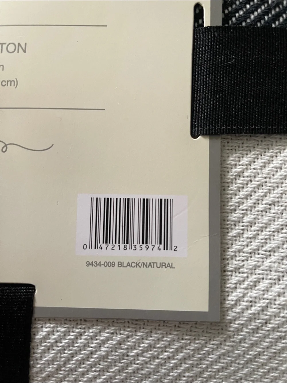 Woven Throw Blanket Black Off White 100% Cotton 50”x70” Striped Pompoms Gift